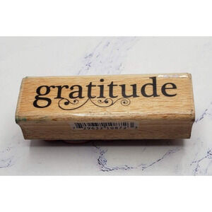 Studio G Gratitude Wood Mounted Rubber Stamp By Janet Dunn